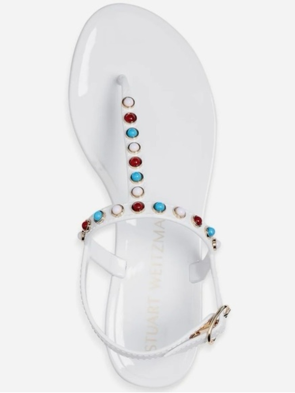 STUART WEITZMAN Charm Womens T-Strap Slingback Jelly Sandals size 10